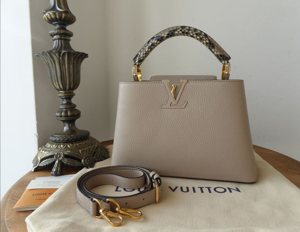 Louis Vuitton Capucines BB in Galet Python - New