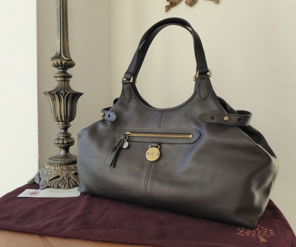 Mulberry Somerset Shoulder Tote in Chocolate Pebbled Leather - SOLD
