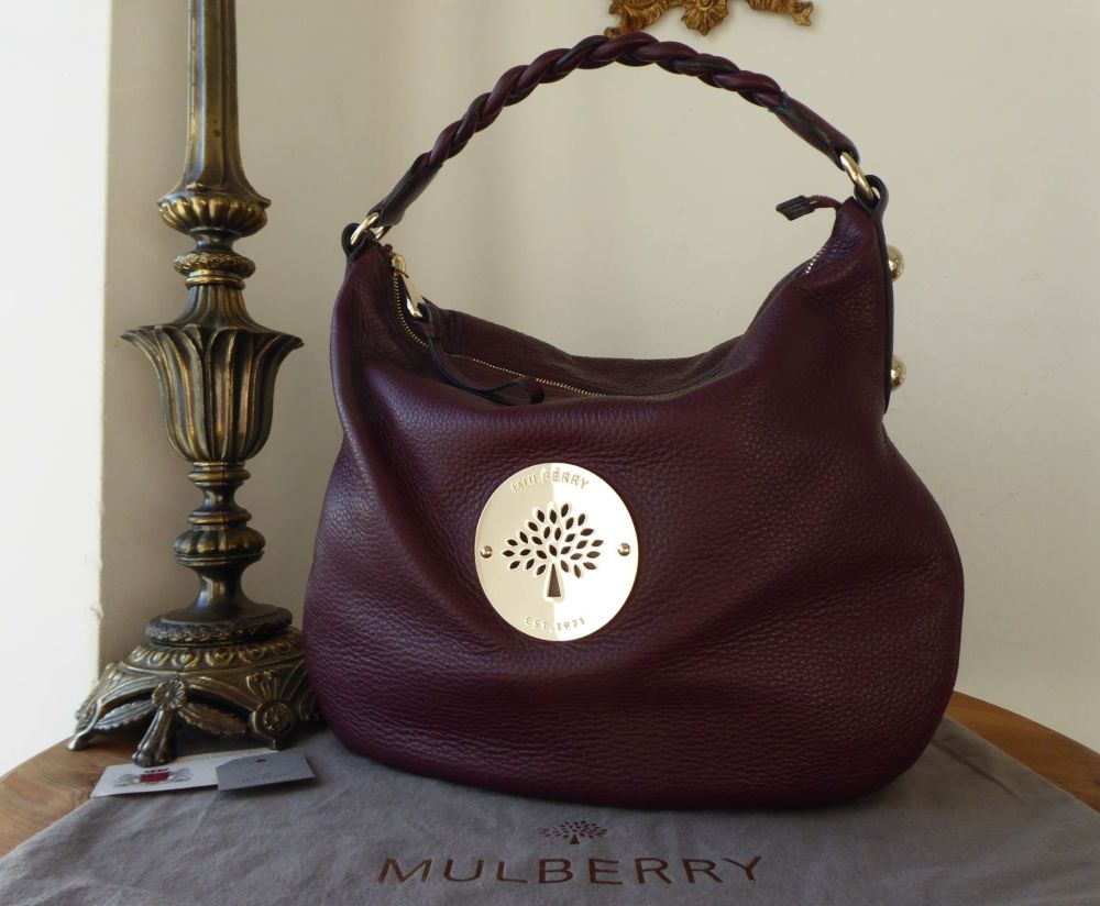 Mulberry Medium Daria Hobo in Oxblood Spongy Pebbled Leather - SOLD