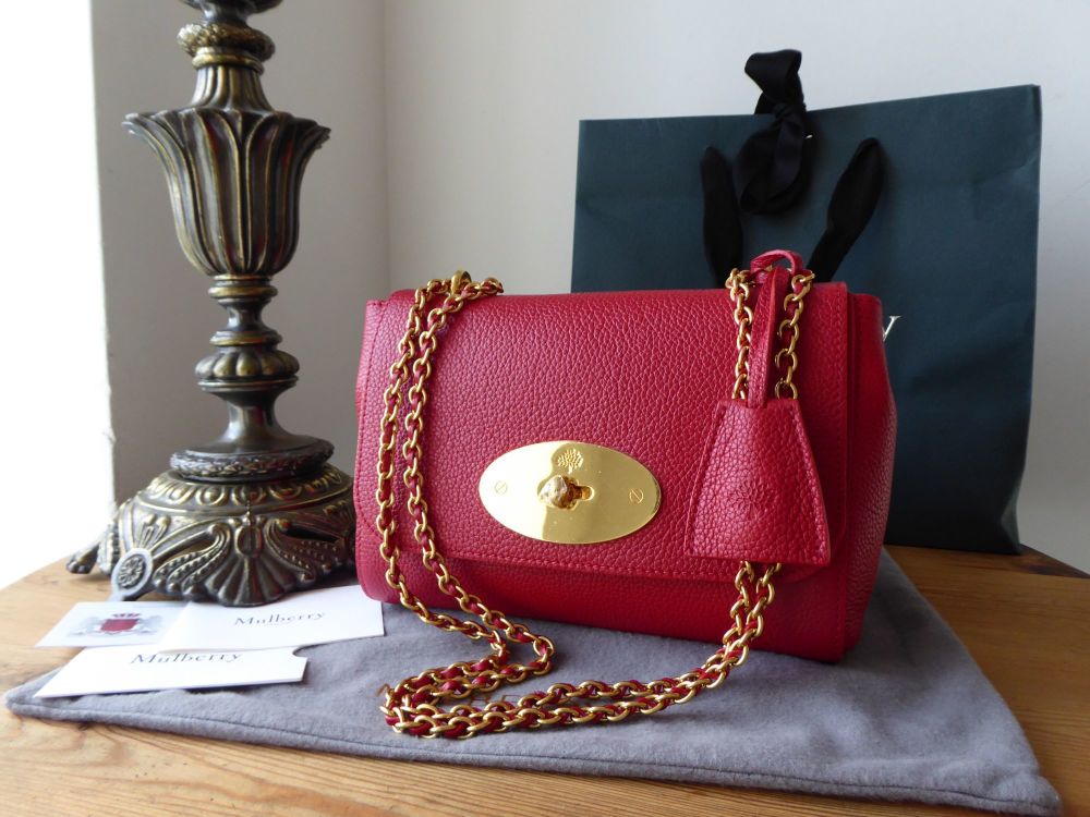 Mulberry Regular Lily in Scarlet Red Small Classic Grain Leather - New
