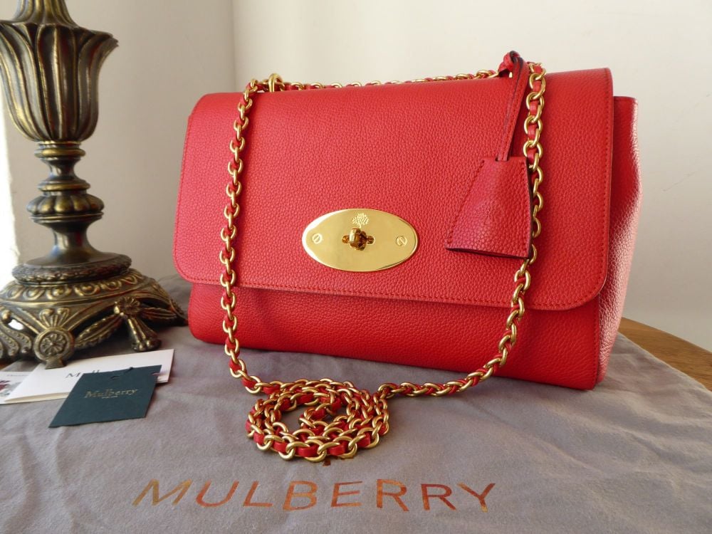 Mulberry Medium Lily in Fiery Red Small Classic Grain Leather - SOLD