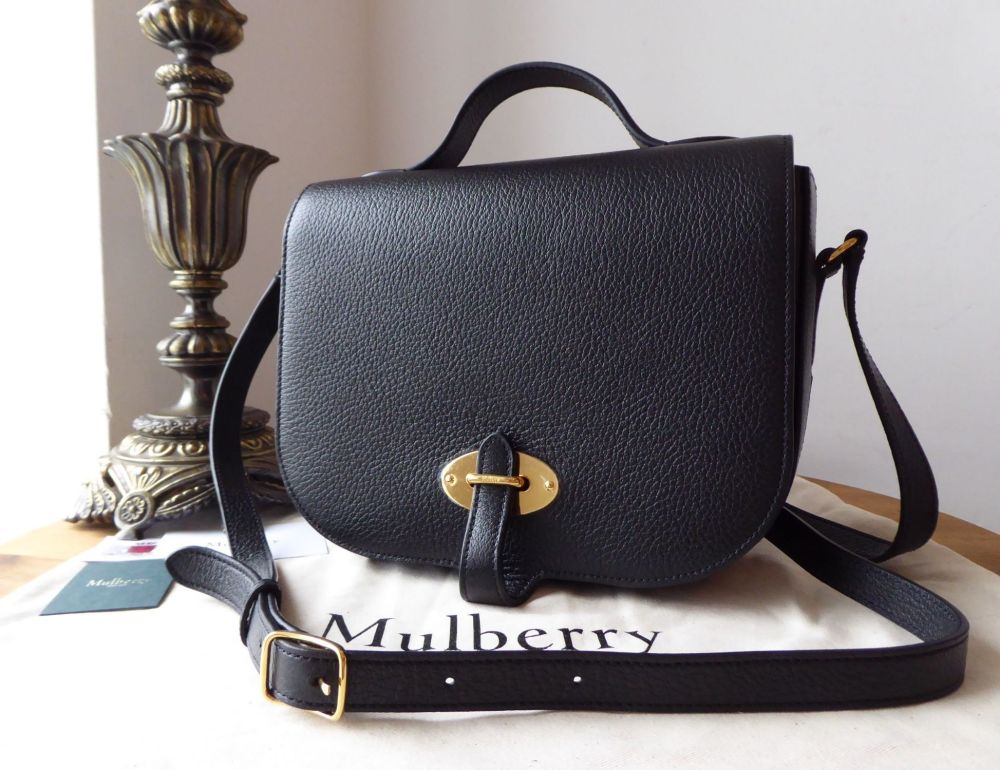 Mulberry Tenby in Black Goat Textured Calf Leather - New