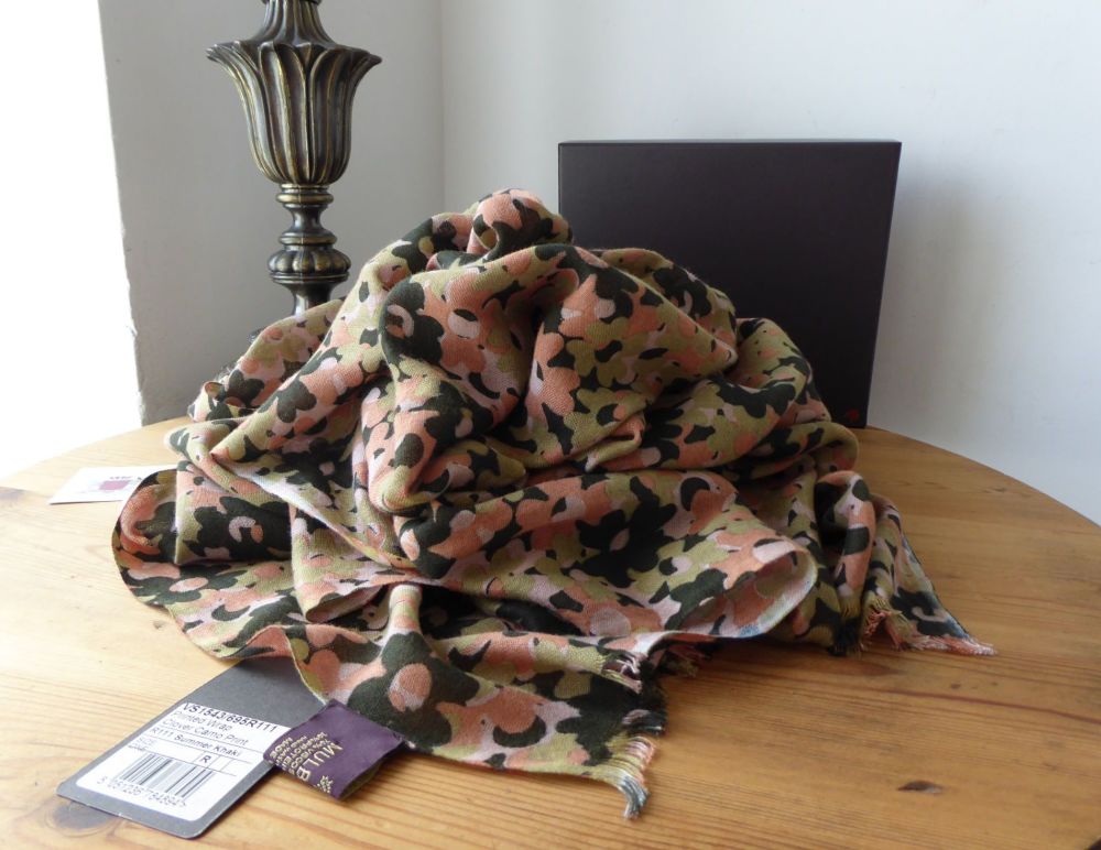 Mulberry Clover Camo Printed Wrap in Summer Khaki Bamboo Soya Mix 