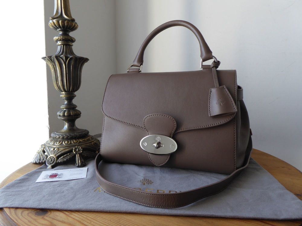 Mulberry Primrose Shoulder Bag in Taupe Silky Classic Calf Leather 