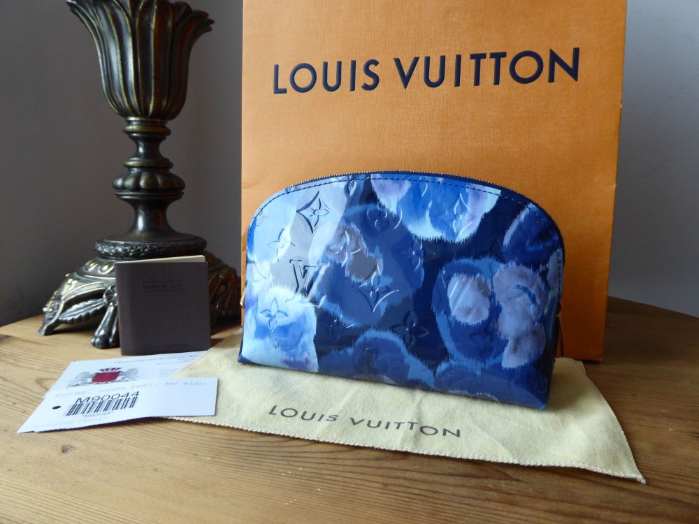 Louis Vuitton Limited Edition Ikat Cosmetic Pouch in Grand Bleu Monogram Vernis - SOLD