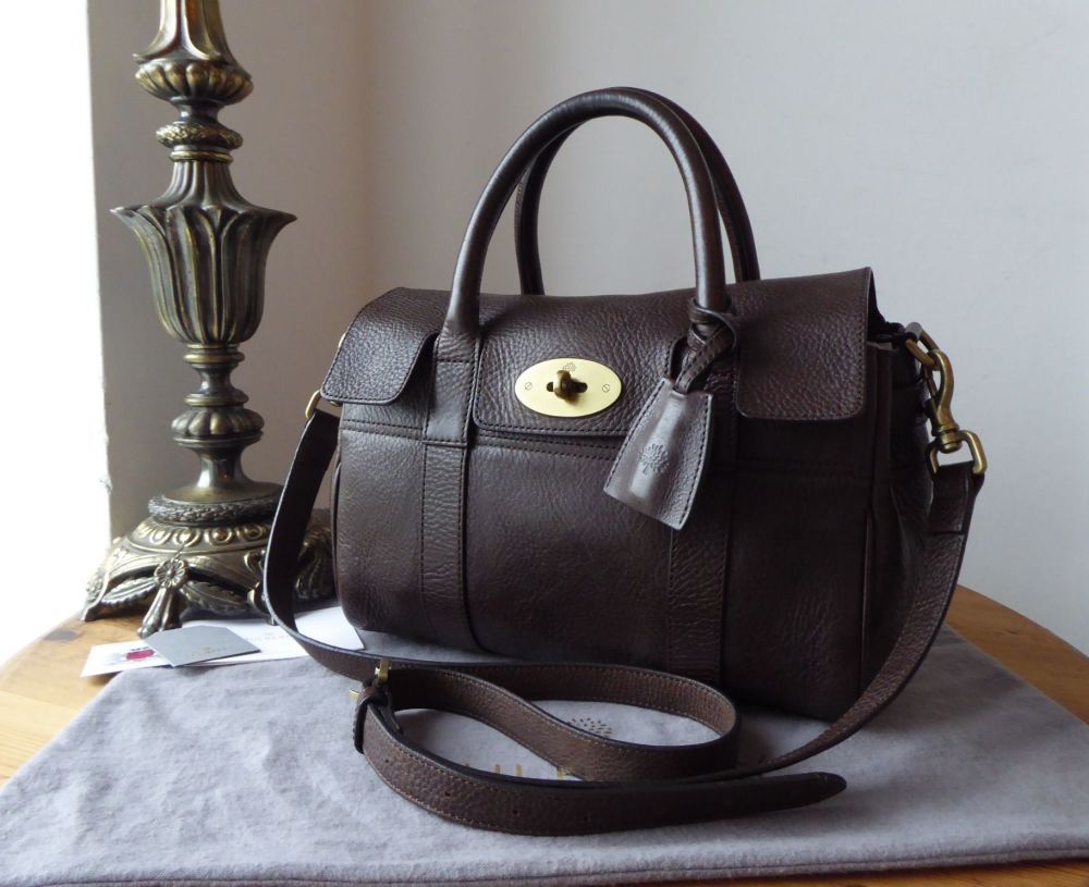 Mulberry Classic Heritage Small Bayswater Satchel in Chocolate Natural Vegetable Tanned Leather - SOLD