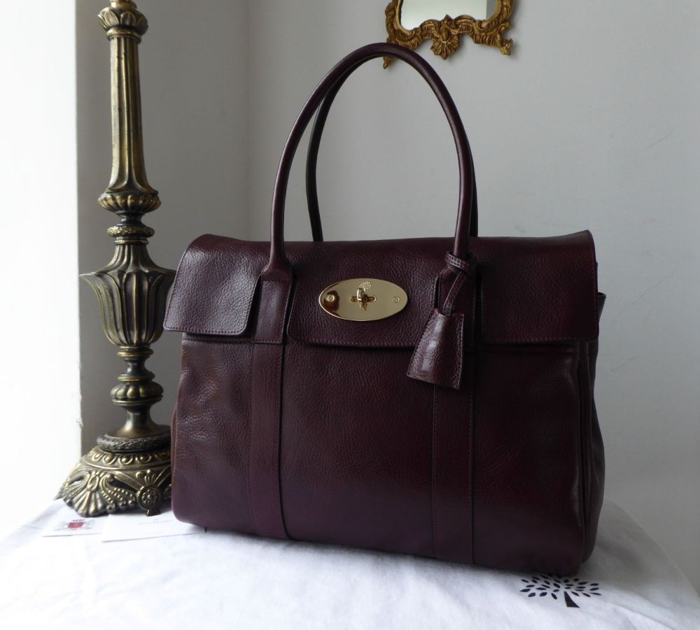 Mulberry Classic Heritage Bayswater in Oxblood Natural Coloured Leather
