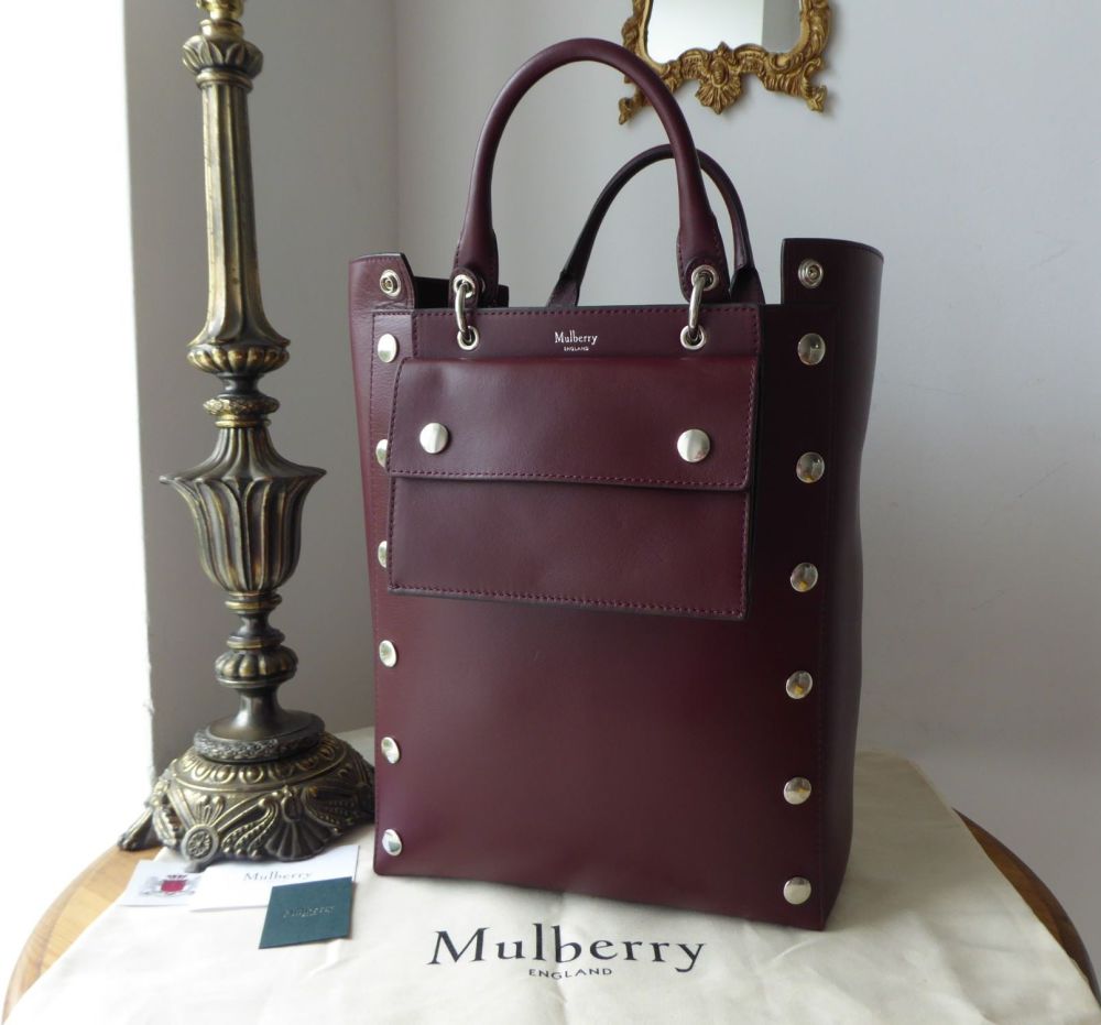 Mulberry Large Studded Maple Tote in Oxblood      - New*