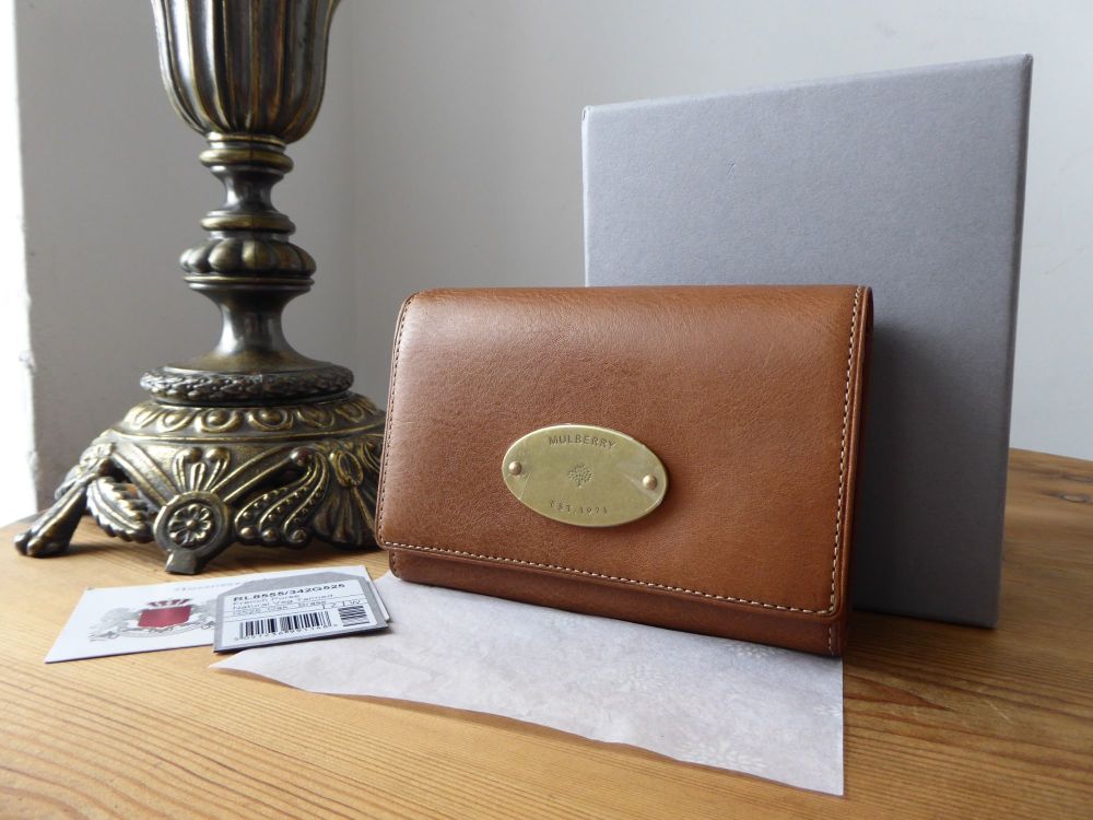 Mulberry French Wallet Purse in Oak Natural Vegetable Tanned Leather - New
