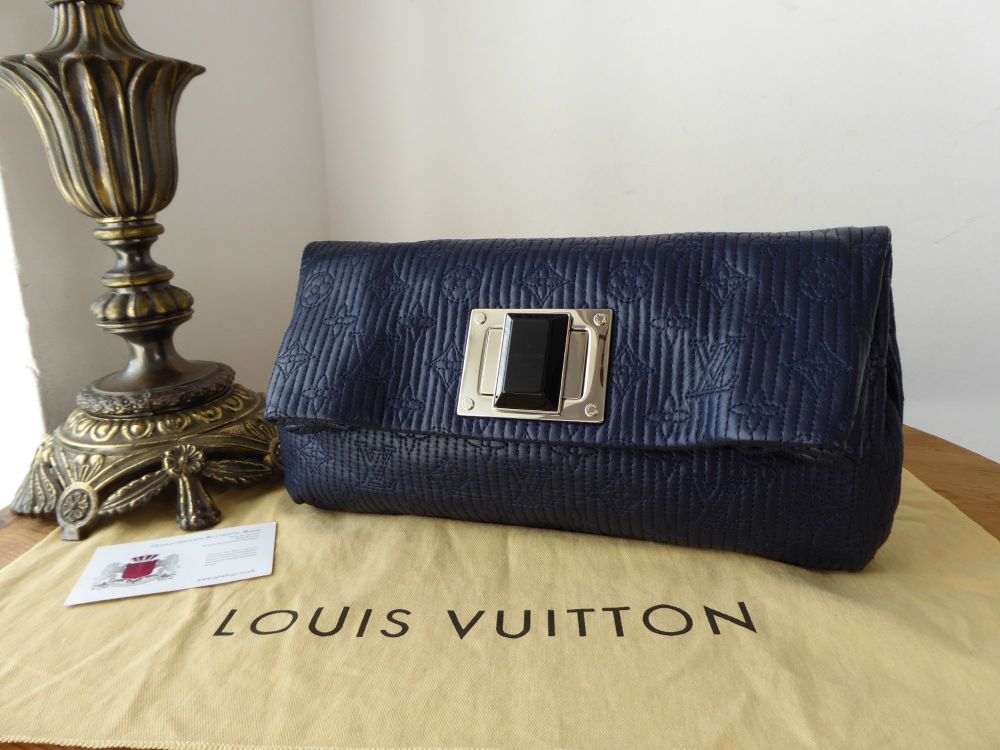 Louis Vuitton Limited Edition Altair Clutch in Monogram Jacquard Quilted Navy Calfskin - SOLD
