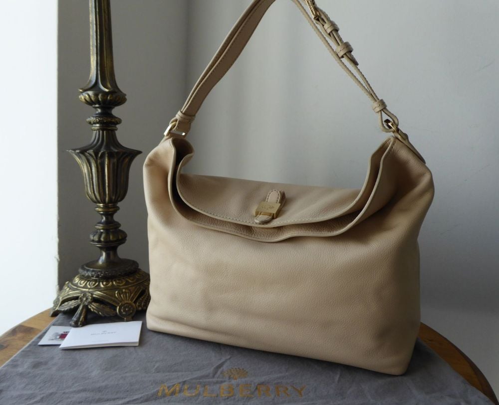 Mulberry Tessie Hobo in Buttercream Soft Small Grain Leather - As New*