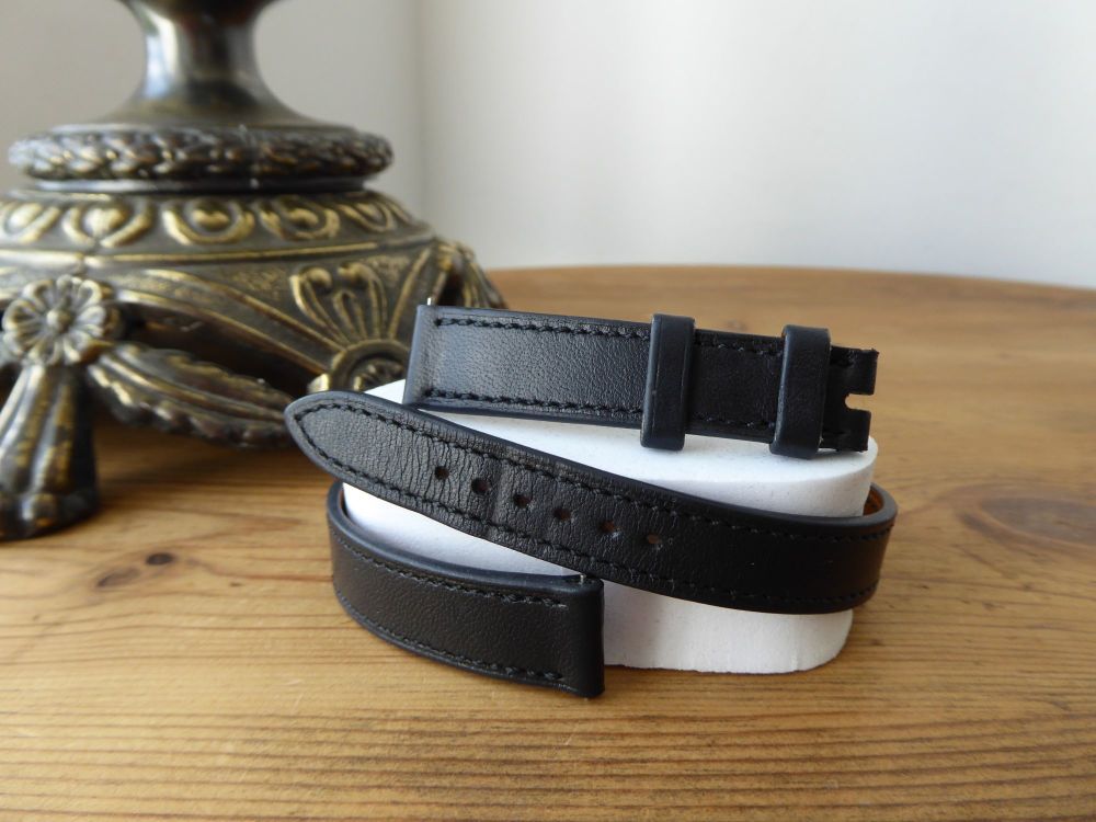 Hermès Cape Cod Double Tour Watch Strap in Black Calfskin