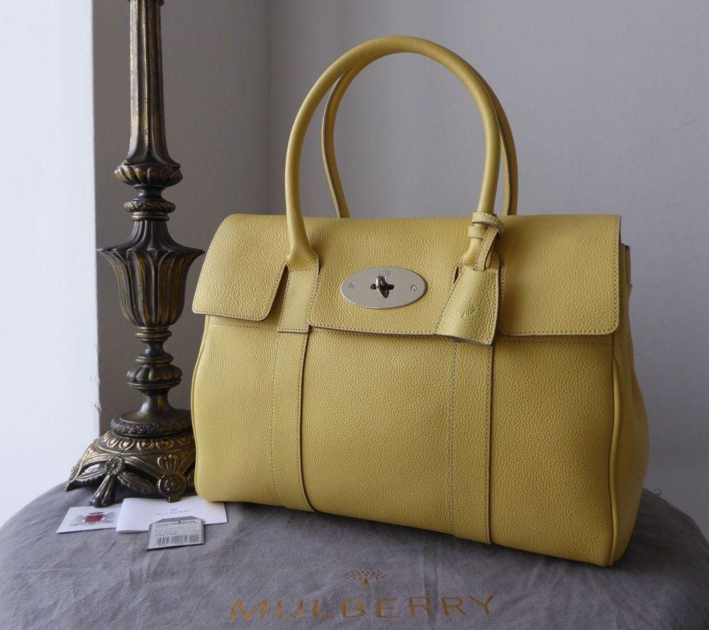 Mulberry Classic Heritage Bayswater in Camomile Yellow Small Classic Grain
