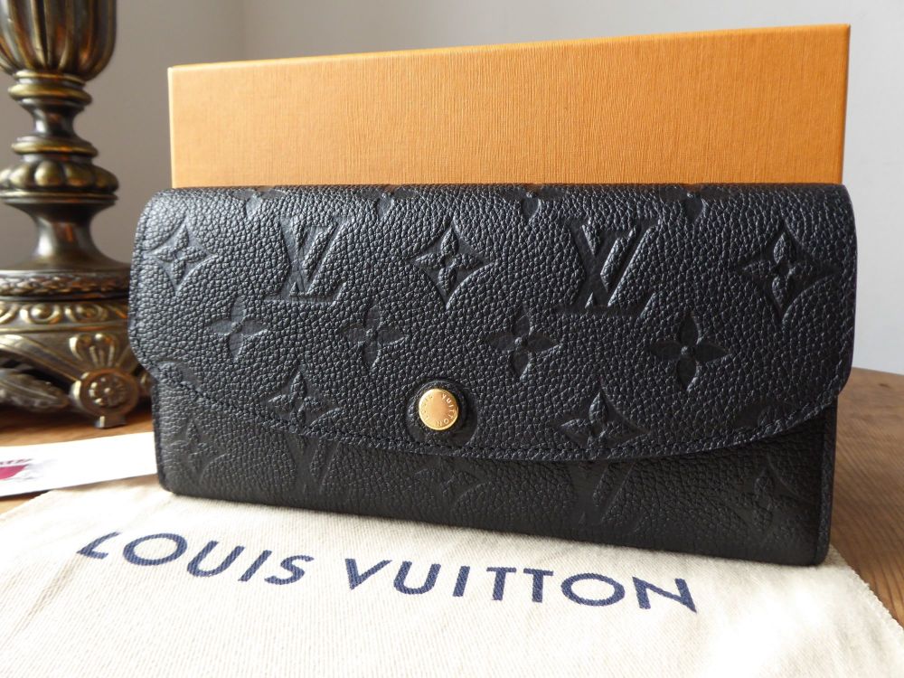 Louis Vuitton Emilie Bicolore Continental Wallet Purse in Noir Empreinte & 