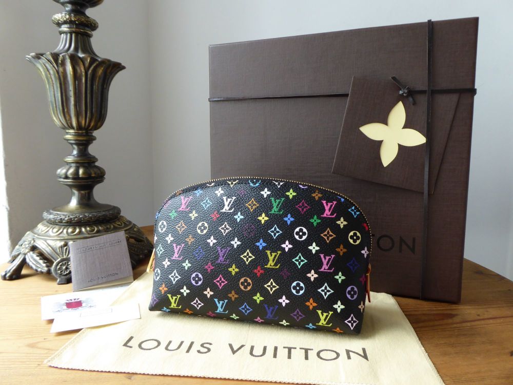 Louis Vuitton Cosmetic Pouch in Multicolore Noir Black - New