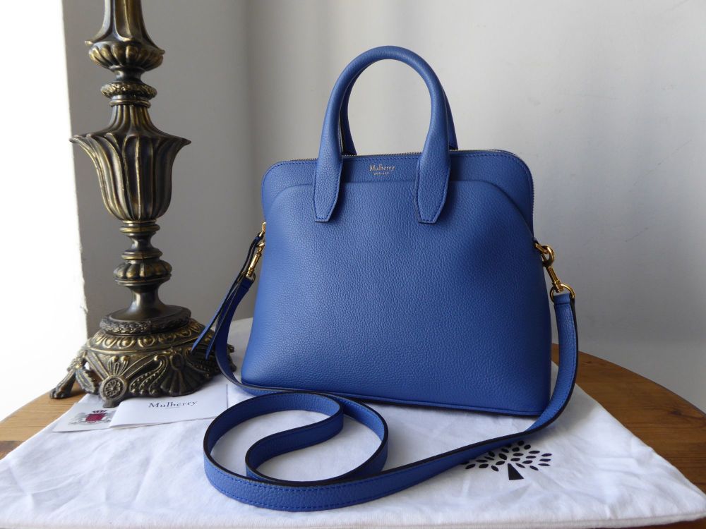 Mulberry Small Colville in Porcelain Blue Small Classic Grain - SOLD