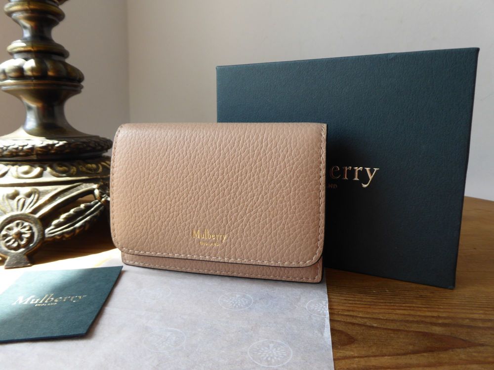 Mulberry Continental Card Holder Multicards Wallet in Rosewater Small Classic Grain - SOLD