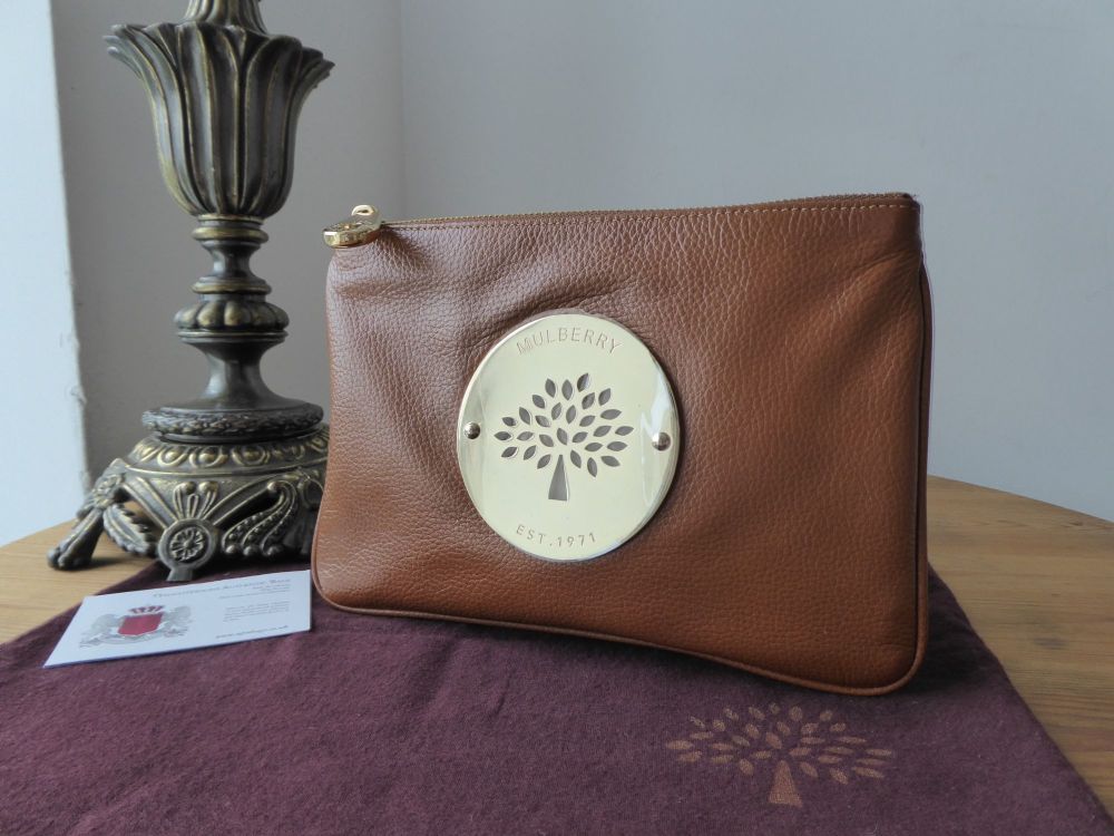 Mulberry Daria Medium Zip Pouch in Oak Soft Spongy Leather - SOLD