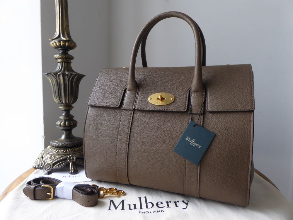 Mulberry Bayswater with Strap in Clay Small Classic Grain Leather - New*