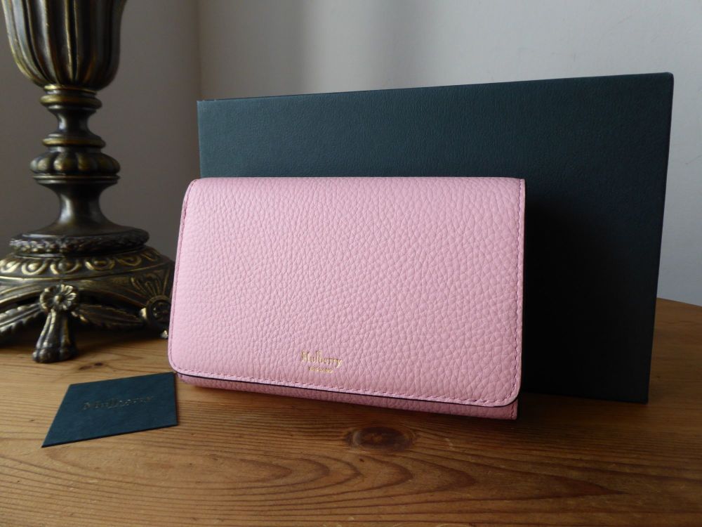 Mulberry Medium Continental French Purse Wallet in Pink Sorbet Small Classic Grain  - SOLD