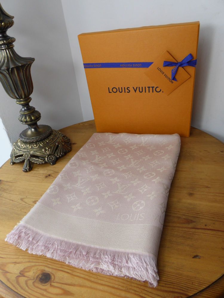 Louis Vuitton Monogram Shine Shawl in Rose Beige - SOLD
