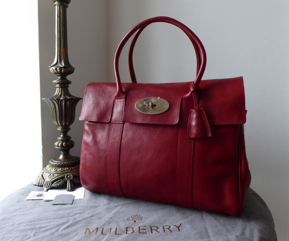 Mulberry Classic Heritage Bayswater in Poppy Red Natural Coloured Vegetable Tanned Leather - SOLD