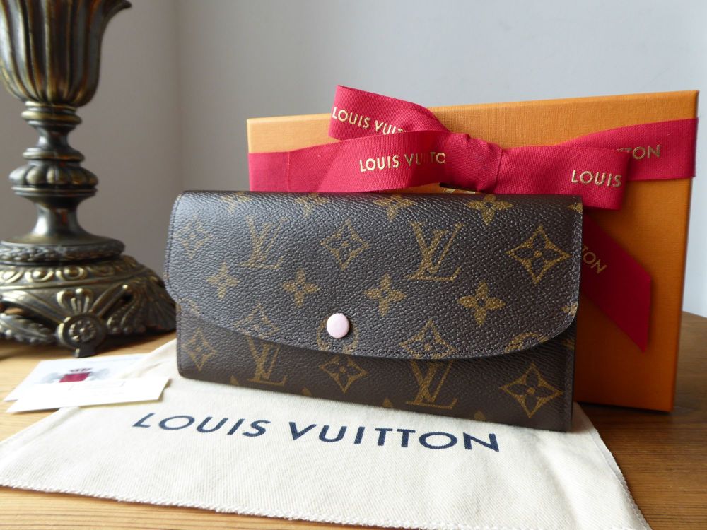 Louis Vuitton Emilie Continental Purse Wallet in Monogram Rose Ballerine 