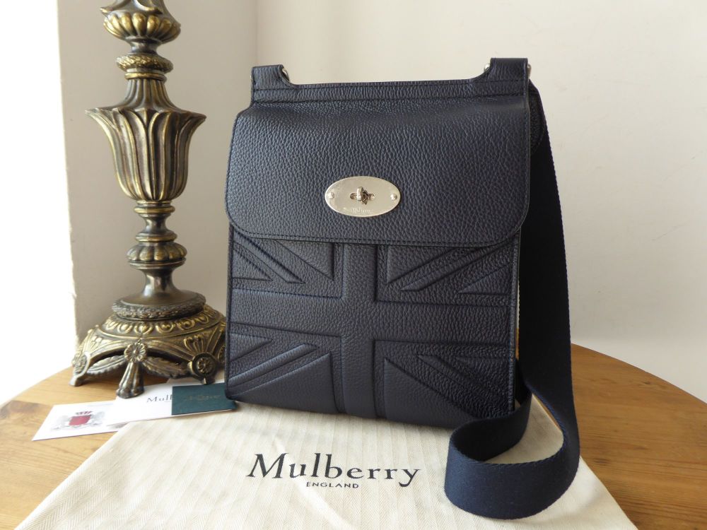 Mulberry New Antony Messenger in Union Jack Flag Embossed Midnight Small Classic Grain - SOLD