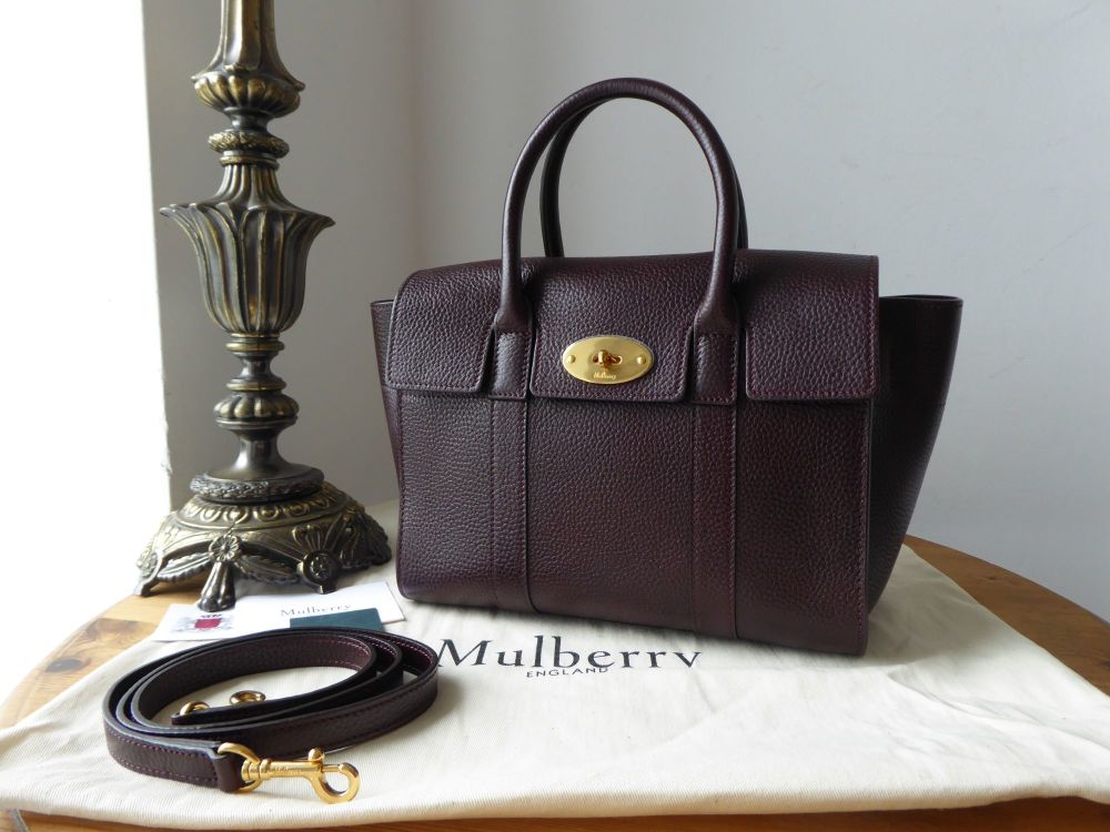 Mulberry Small Bayswater in Oxblood Grained Vegetable Tanned Leather 