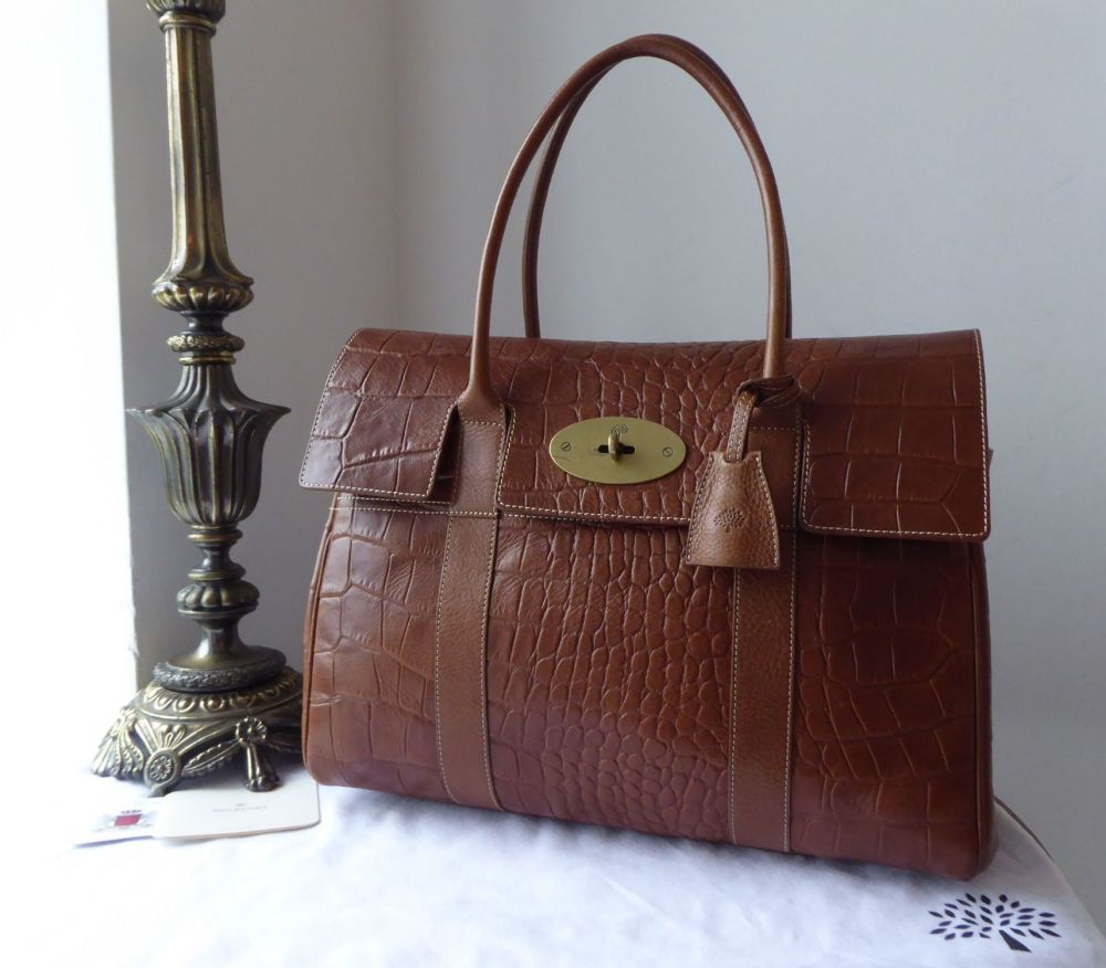 Mulberry Classic Heritage Bayswater in Oak Printed Vegetable Tanned Leather - SOLD