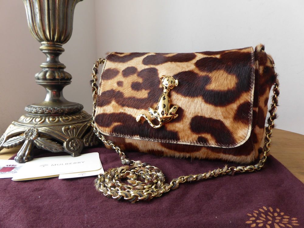 Mulberry Lily Leopard Plaque in Giant Leopard Print Haircalf - As New