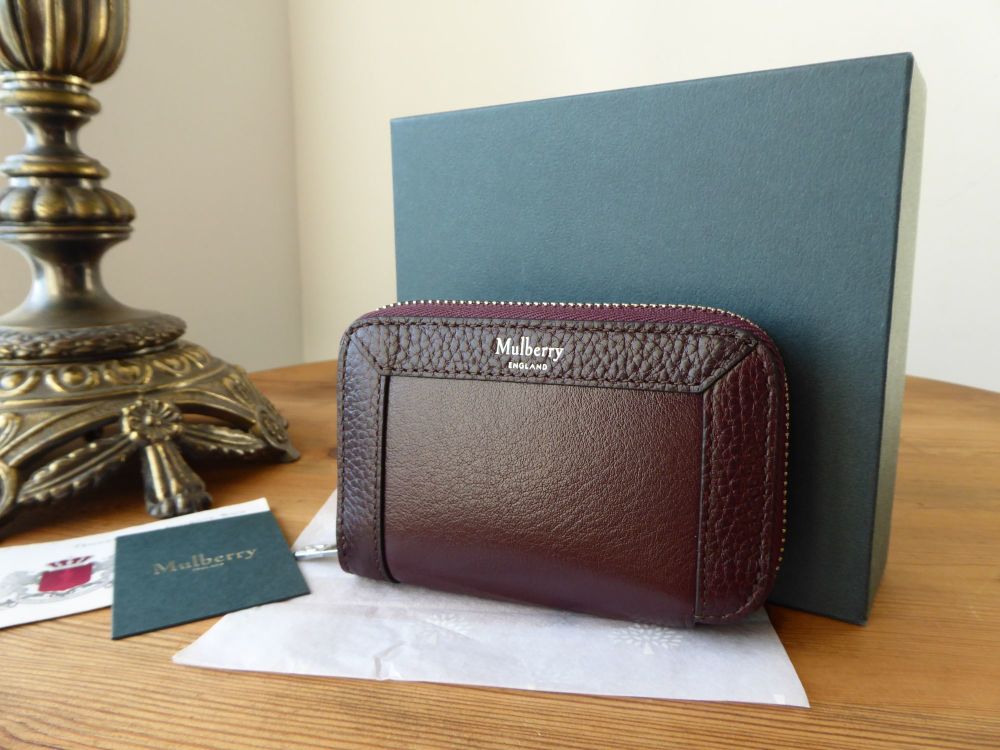 Mulberry Small Zip Around Multicard Purse Wallet in Oxblood- SOLD