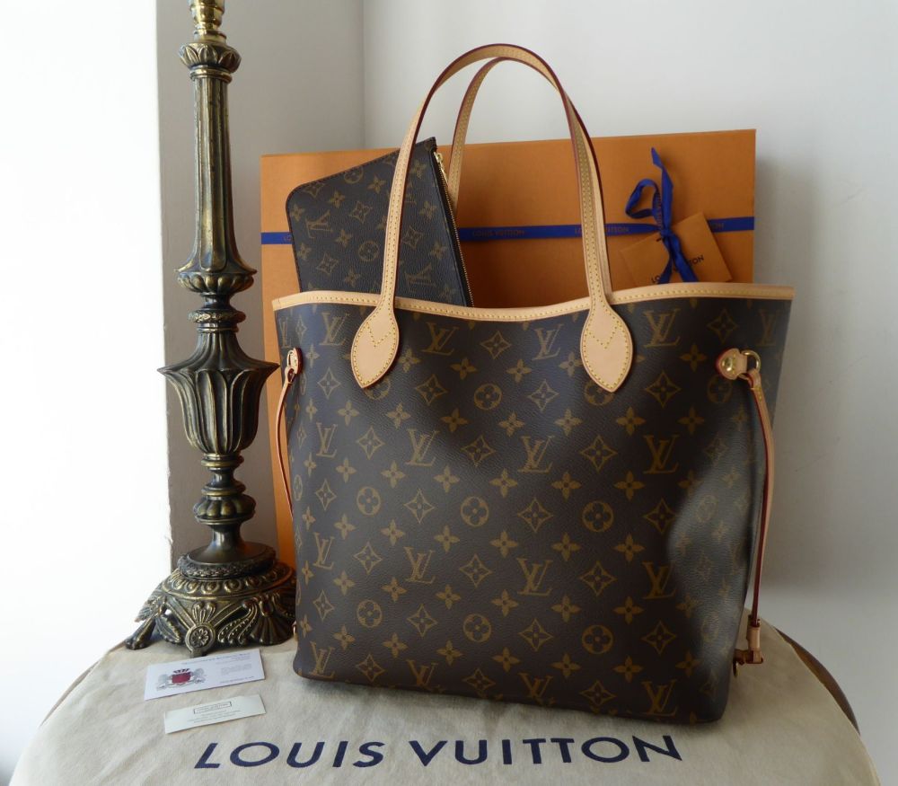 Louis Vuitton Neverfull MM in Monogram Beige As New 