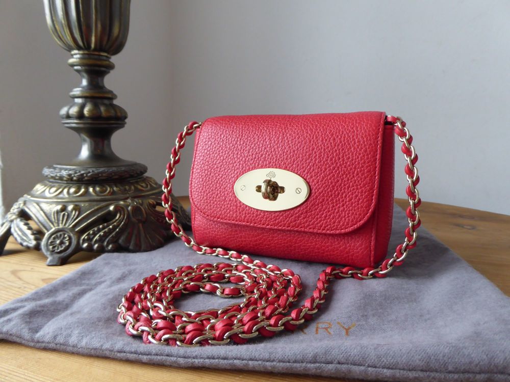 Mulberry Mini Lily in Hibiscus Small Classic Grain Leather 
