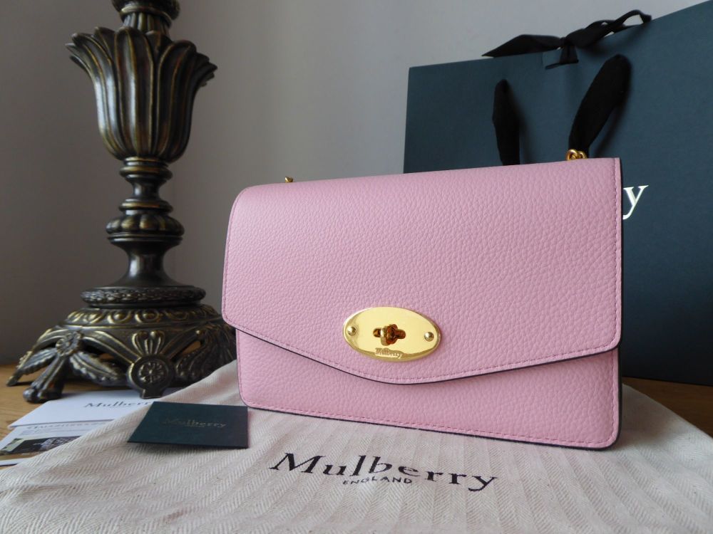 Mulberry Small Darley Shoulder Clutch in Sorbet Pink Small Classic Grain - SOLD