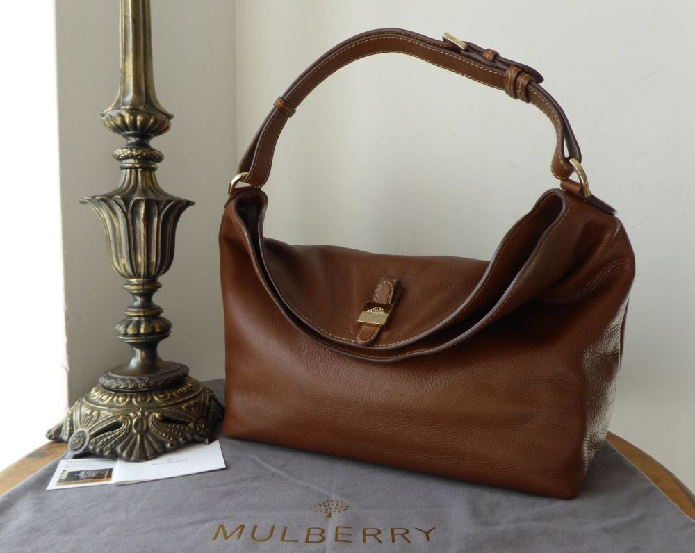Mulberry Tessie Hobo in Oak Small Soft Grain Leather 