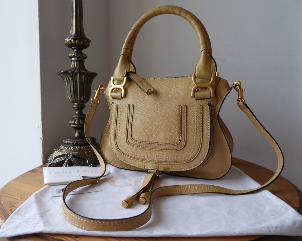 Chloe Small Marcie in Subtle Yellow Pebbled Calfskin with Brushed Goldtone Hardware - SOLD
