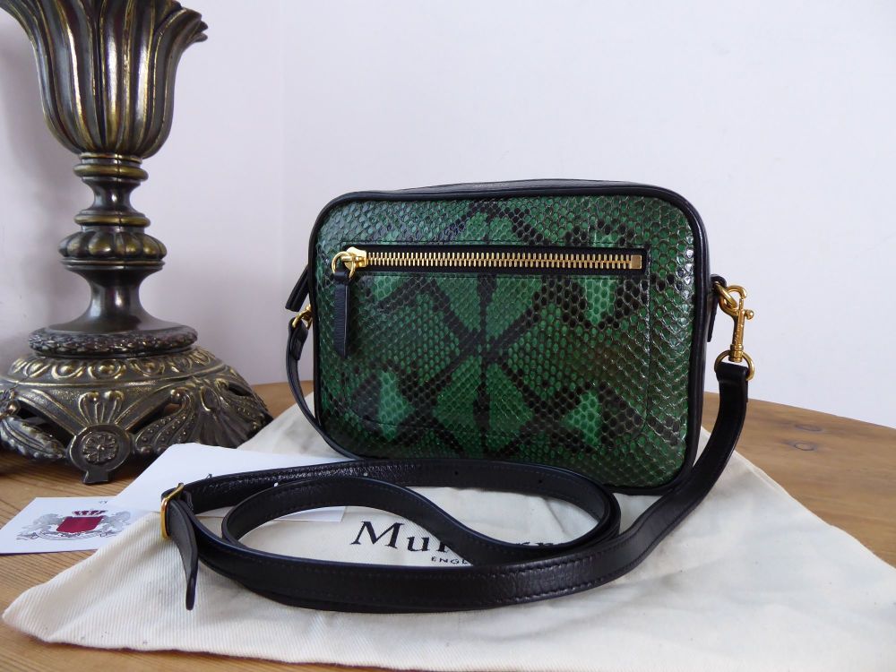 Mulberry Camera Bag in Emerald Green Python