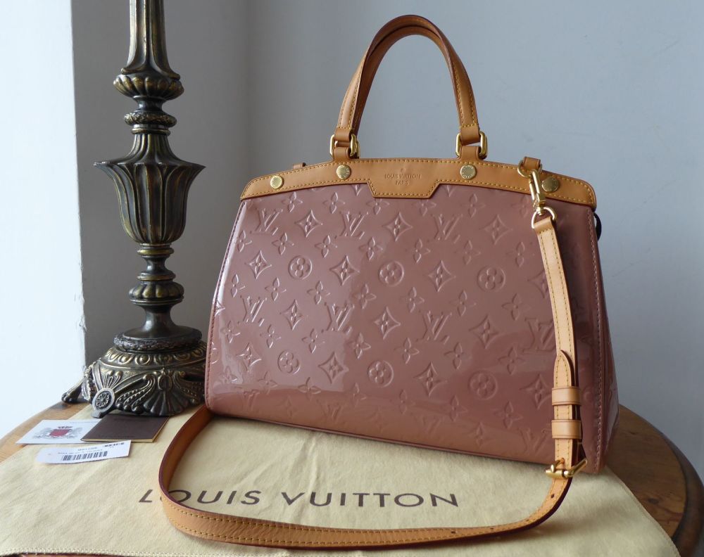 Louis Vuitton Louis Vuitton Brea MM Galet Gray Vernis Leather 2 Way 