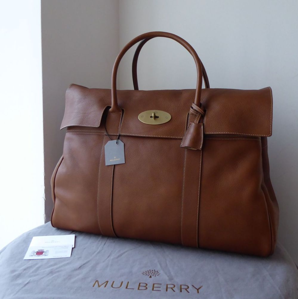 Mulberry Piccadilly Large Travel Bayswater In Oak Natural Vegetable Tanned Leather - SOLD