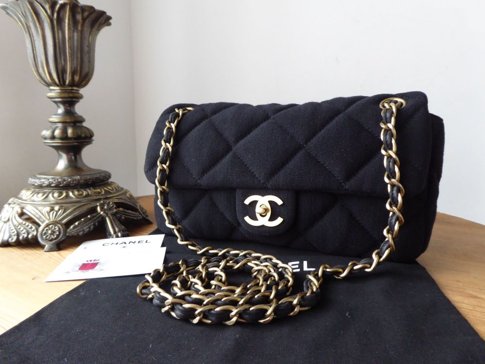 Chanel Coco Soft Small Flap in Black Jersey with Brushed Gold Hardware- SOLD