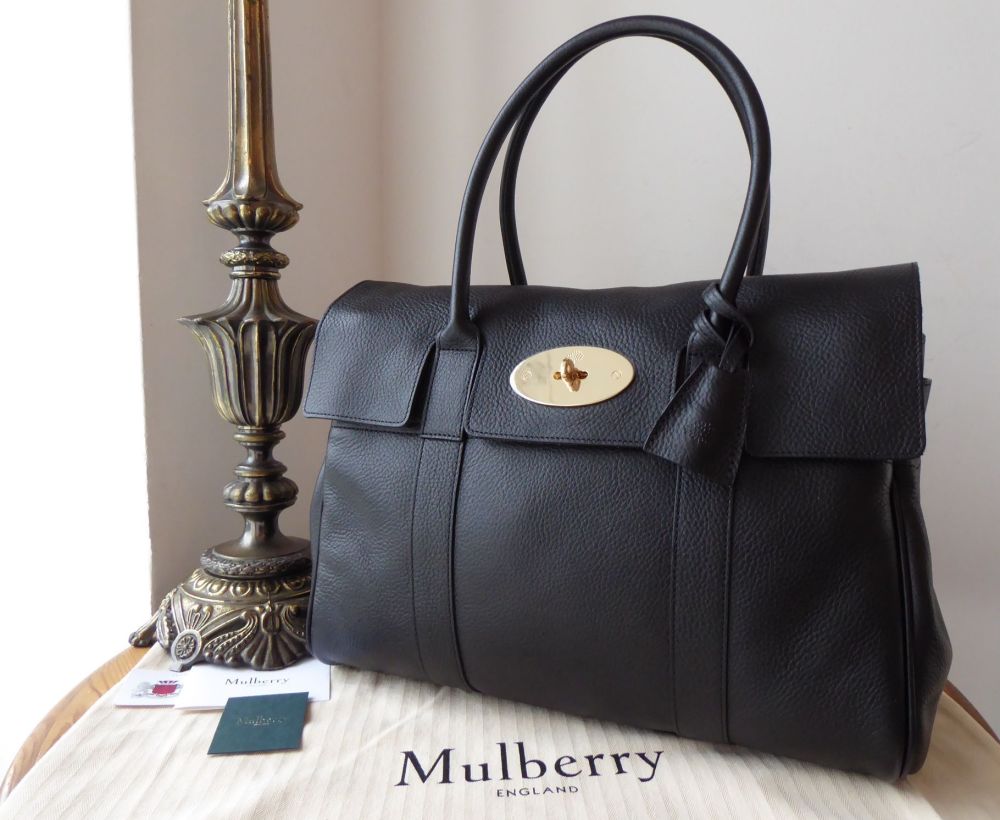 Mulberry Classic Heritage Bayswater in Black Natural Vegetable Tanned Leather - SOLD