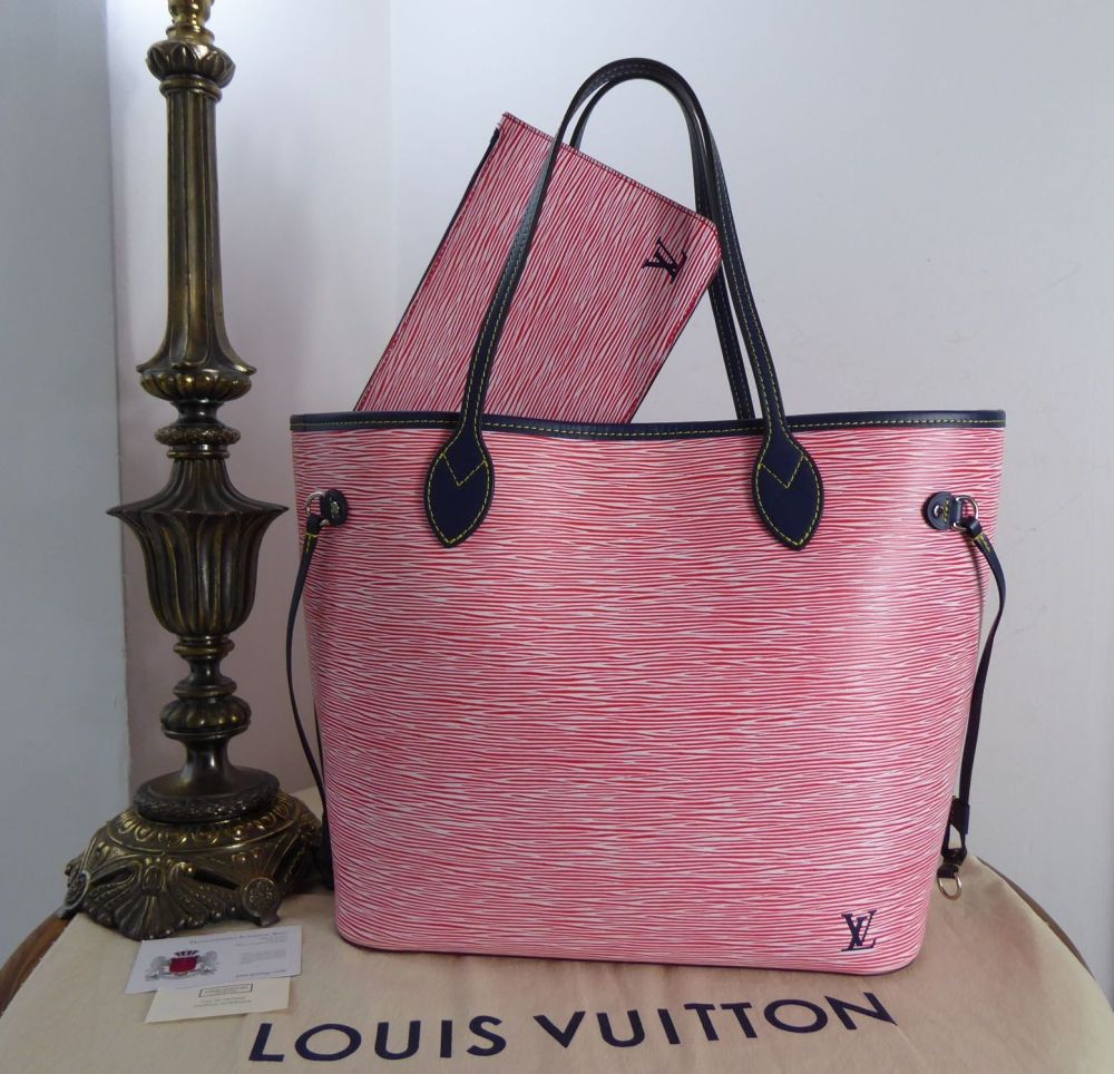 Louis Vuitton Neverfull MM in Epi Denim Rouge