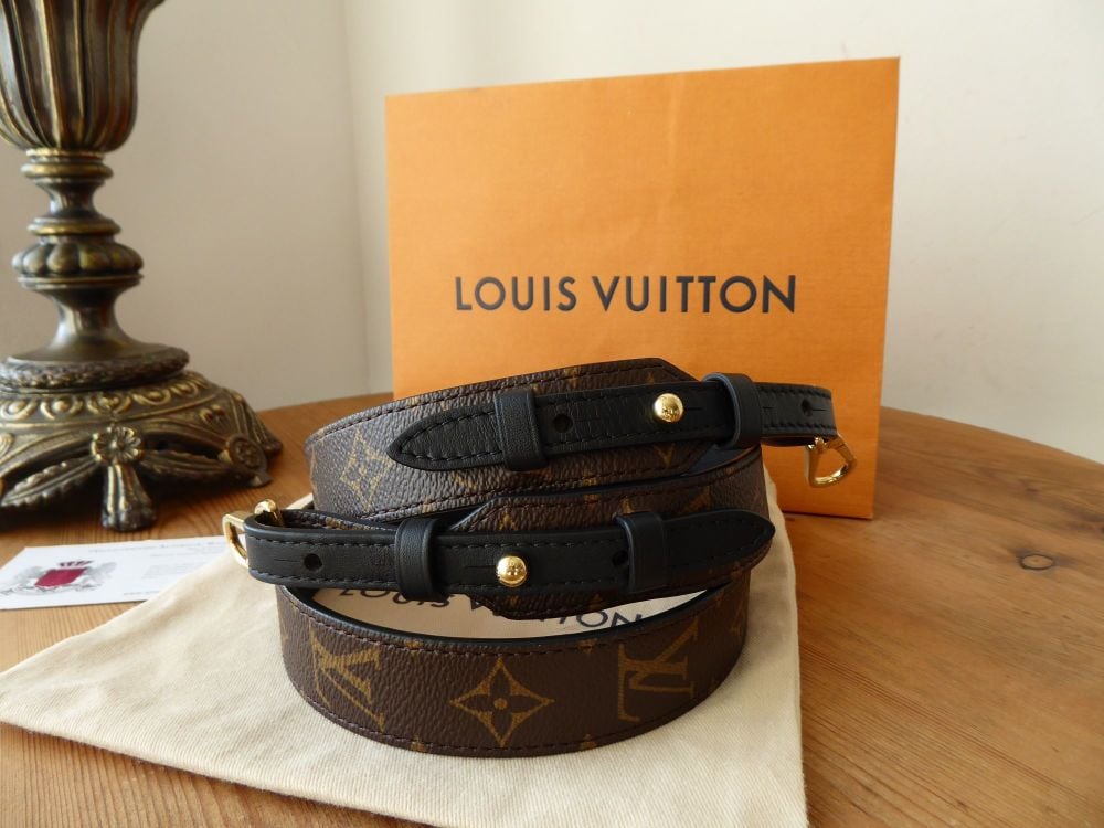 ❤️NEW LOUIS VUITTON BANDOULIÈRE Wide Shoulder Strap Monogram Black RARE!