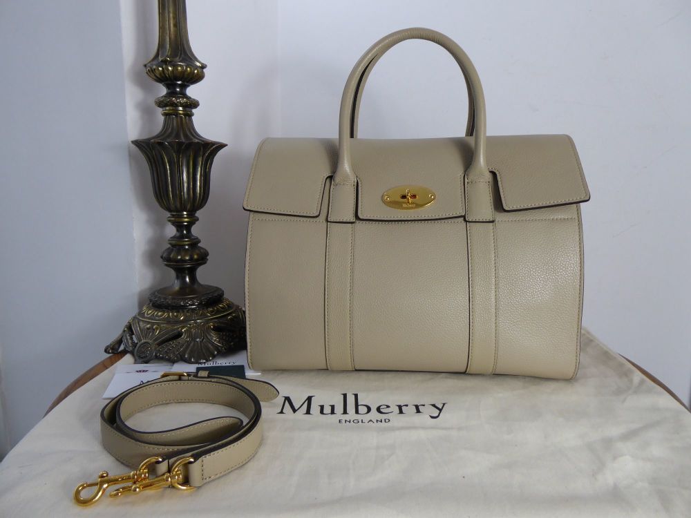 Mulberry Bayswater with Strap in Dune Small Classic Grain 