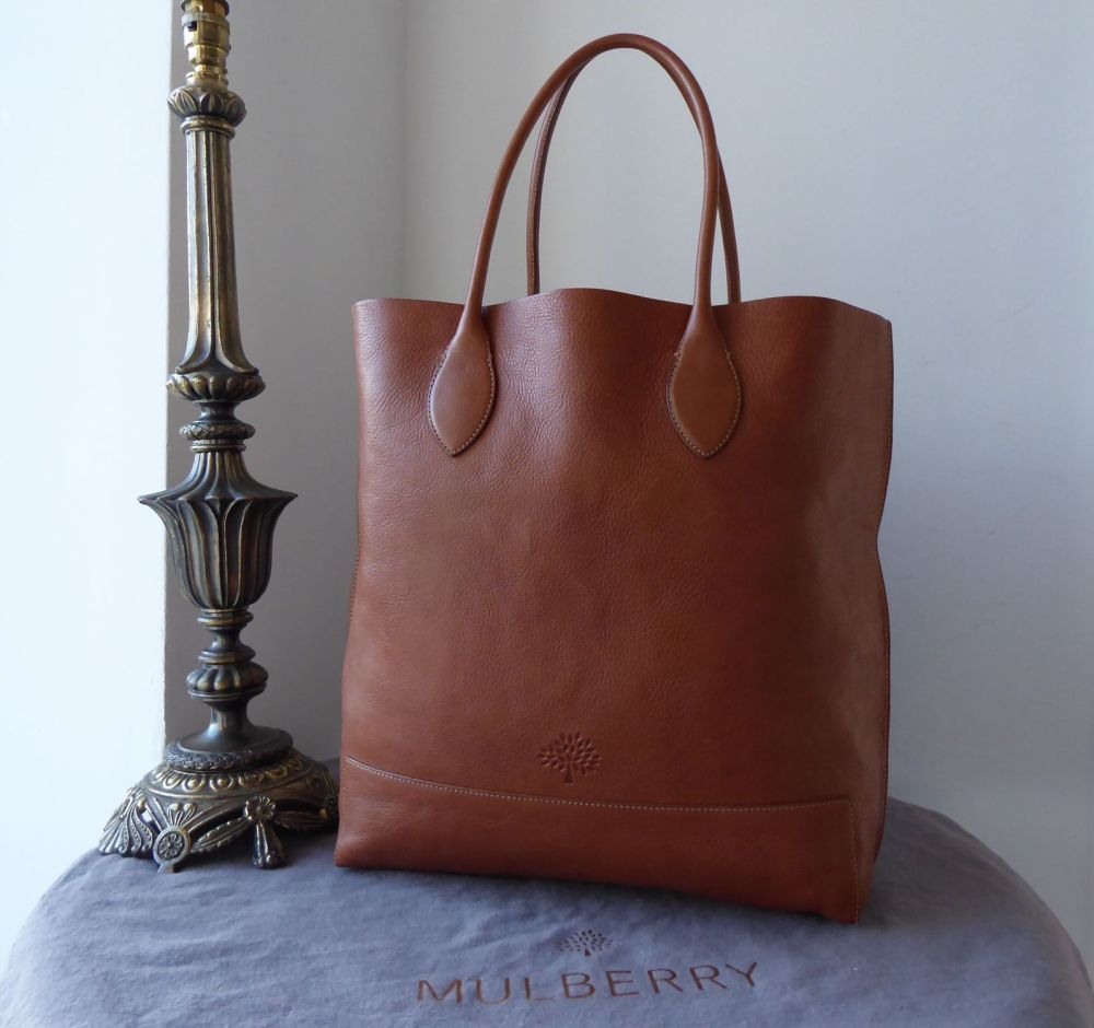 Mulberry Blossom Tote in Oak Natural Vegetable Tanned Leather 