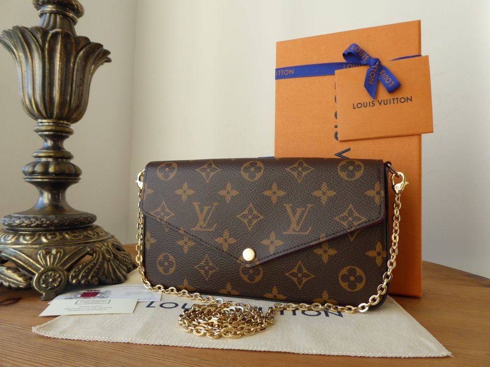 Louis Vuitton Félicie Chain Wallet in Monogram with Custom Made Felt Liner  - SOLD