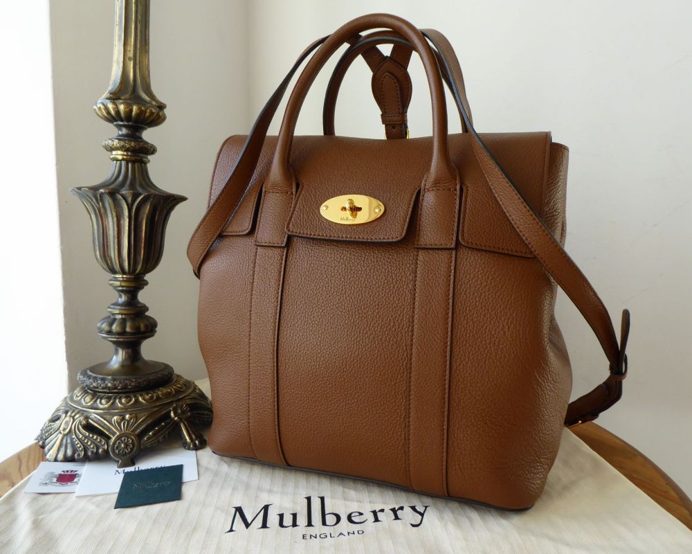 Mulberry Bayswater Backpack in Black Small Classic Grain with Golden Brass  Hardware