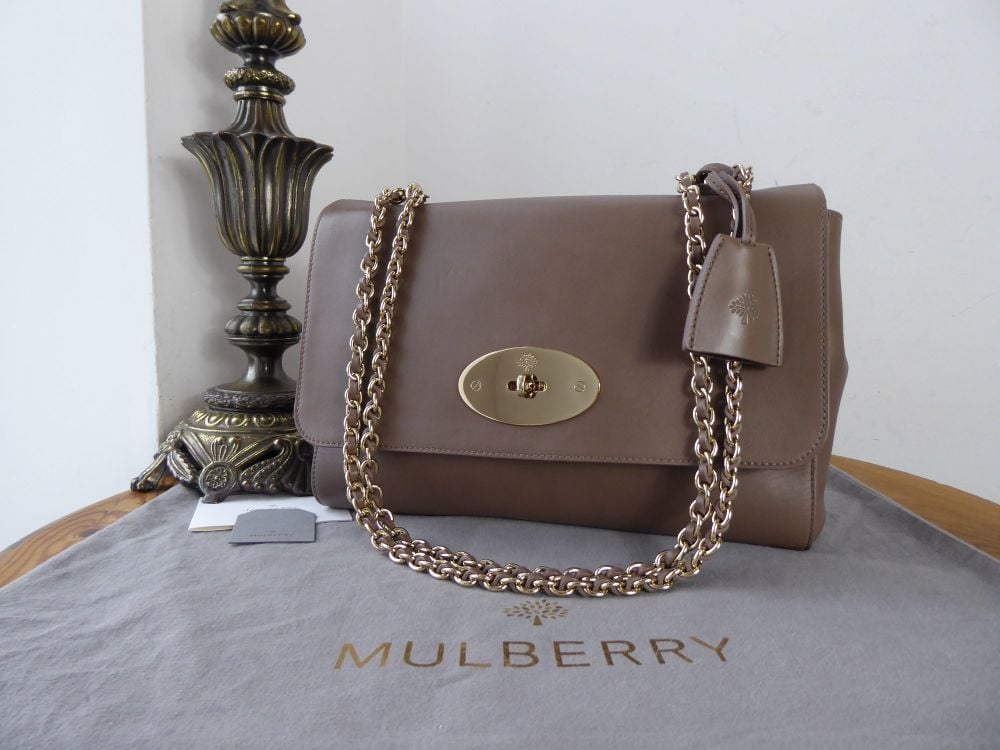 Mulberry Medium Lily in Taupe Soft Tan Leather with Shiny Gold Hardware - SOLD