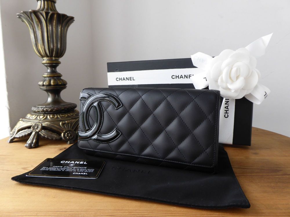 Chanel Bronze Quilted Leather CC Cambon Long Wallet Chanel
